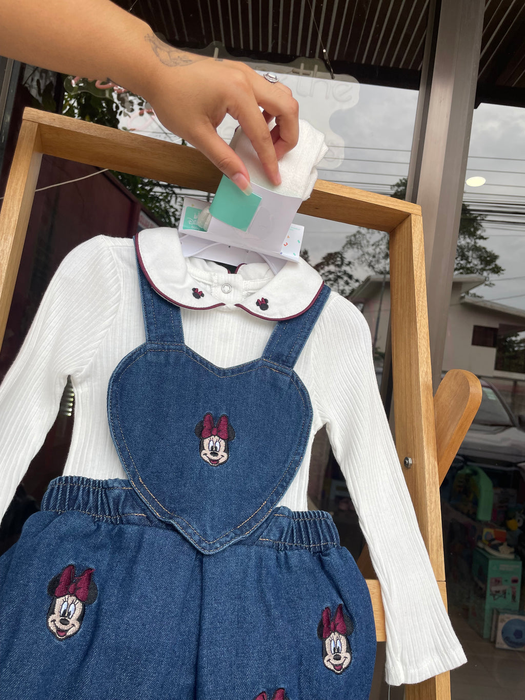 Minnie Mouse | set de overall denim