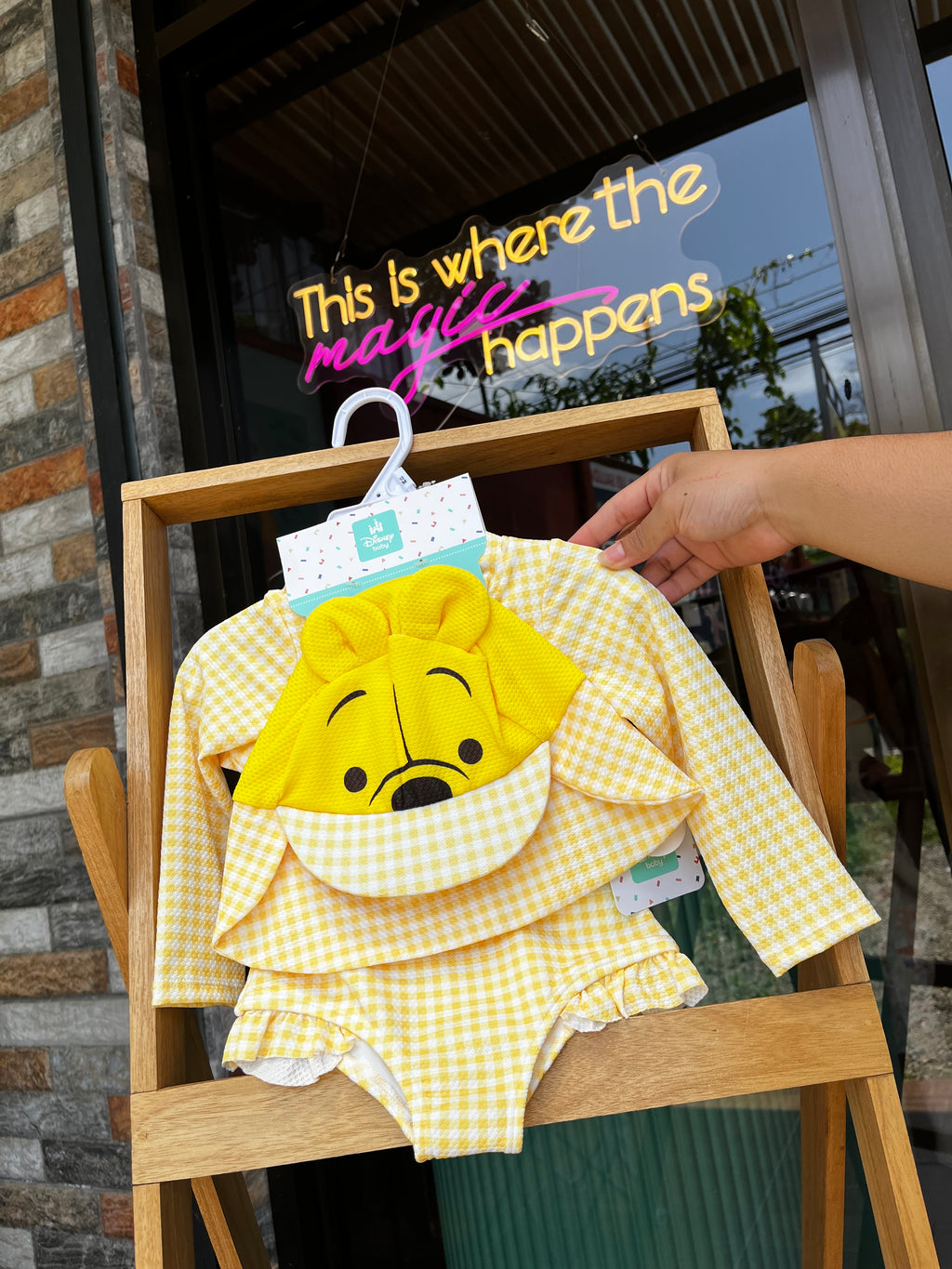 Pooh | bikini + bucket hat