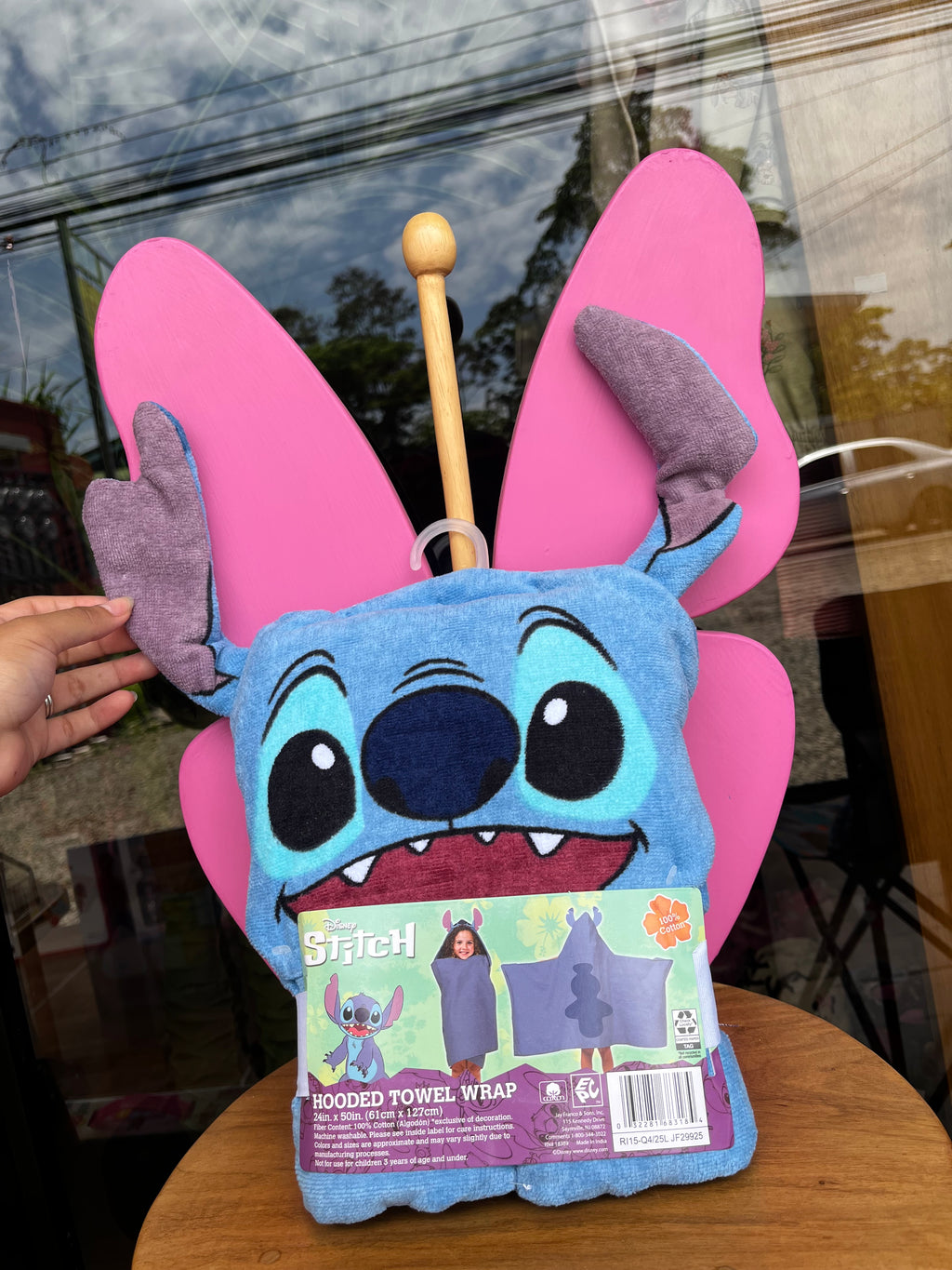 Hooded Towel Wrap | Stitch 🩵